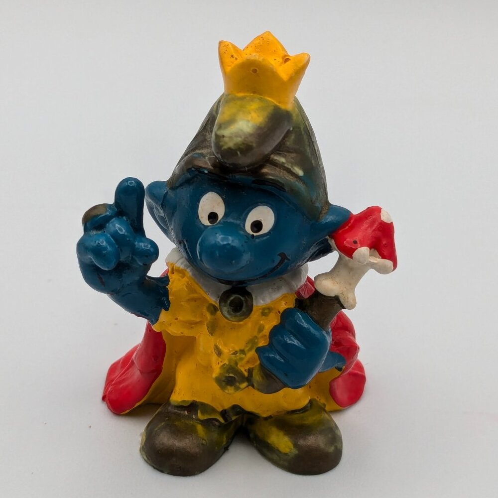 Smurf King Figurine - Vintage 1978